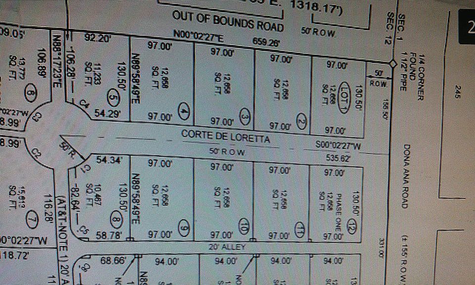 Lot 10: 97' by 130.5'