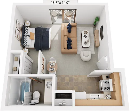 Floor plan Studio