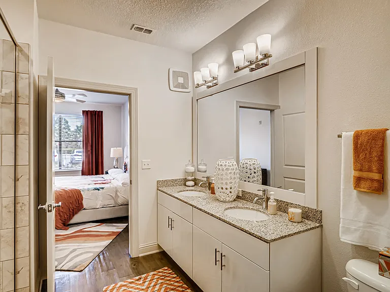 Private bath with walk-in shower