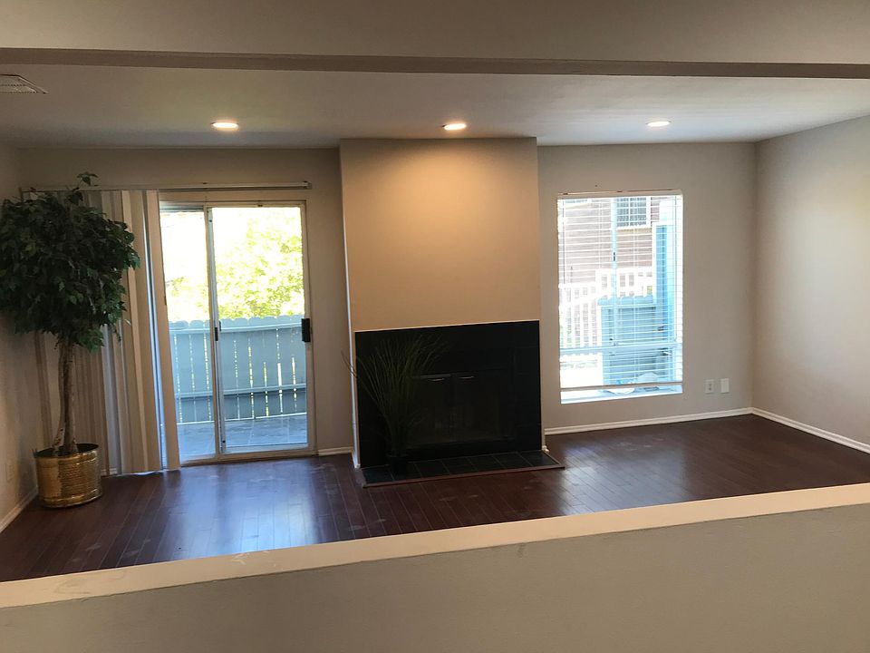 View into living room from formal dining room