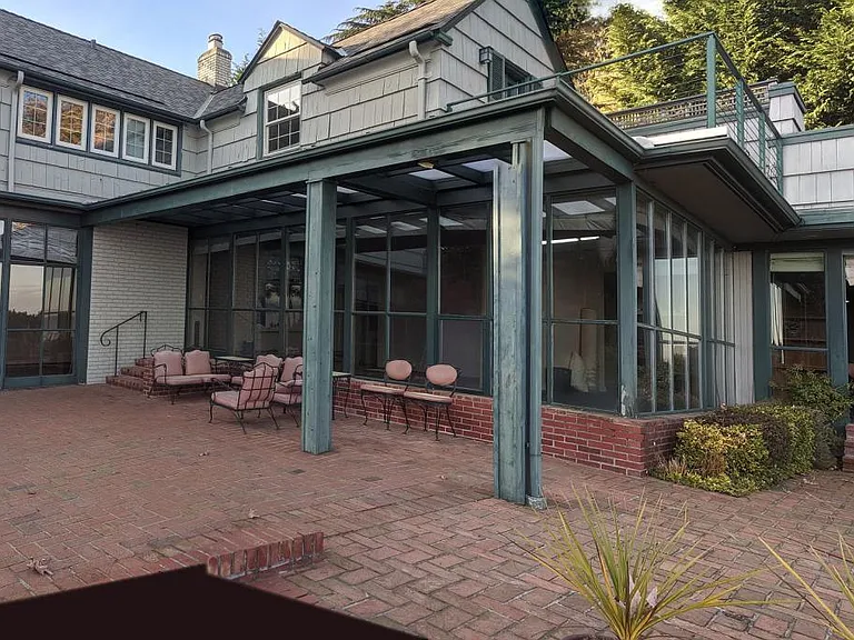 Back Patio. On the left is open door to breakfast room