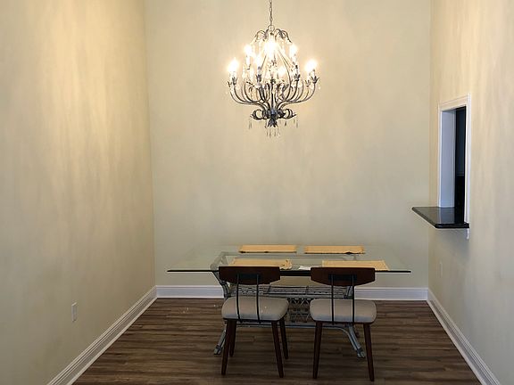 Dining room with pass through opening to kitchen