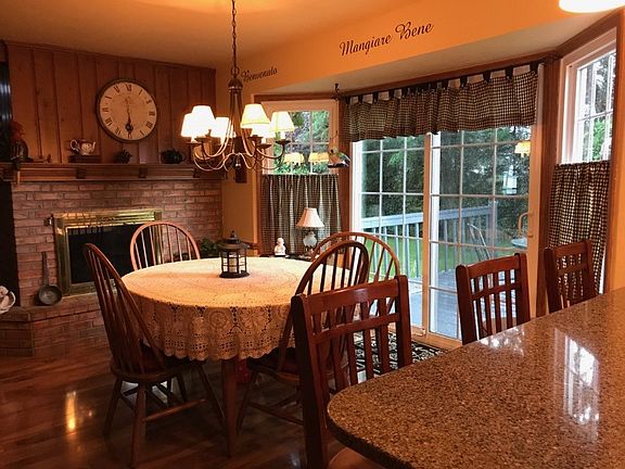Kitchen with fireplace