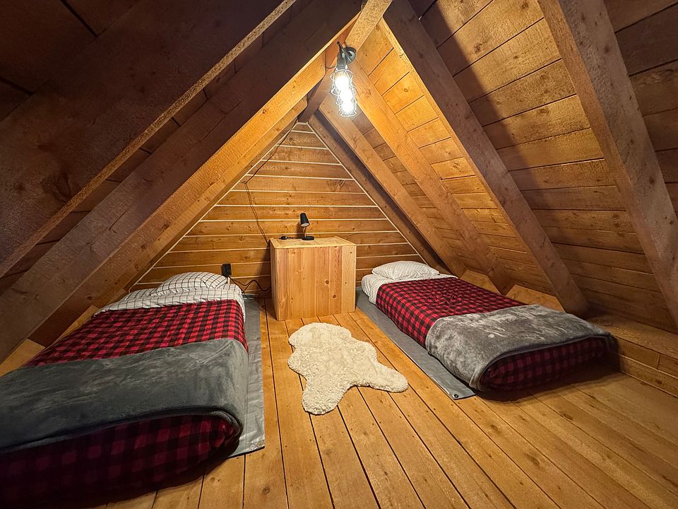 Upstairs sleeping area in Cabin