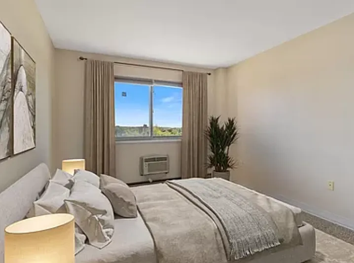 Bedroom window with Air Conditioning