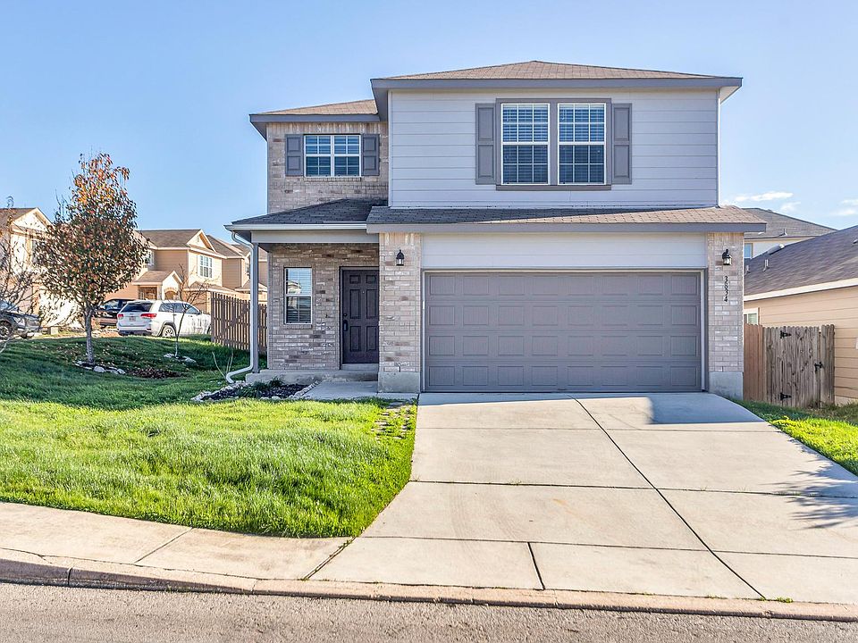 Front of home on large corner lot