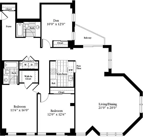 Floor plan 2 Bedrooms NN