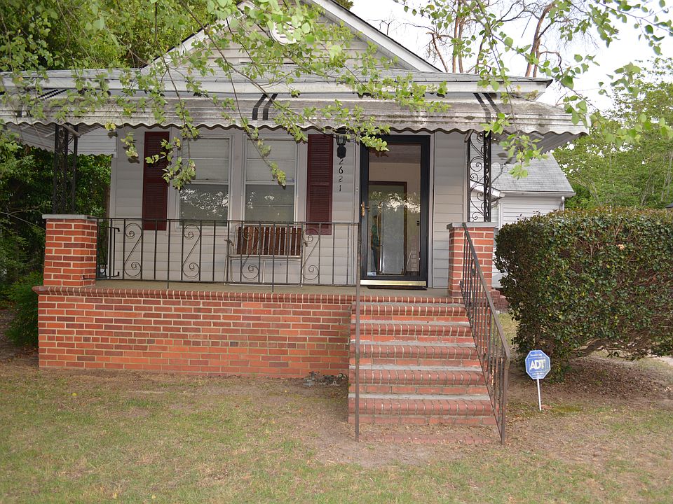 Shaded front porch