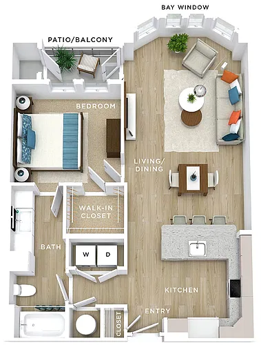 Floor plan 1x1H