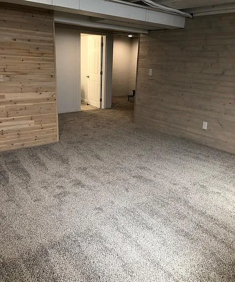 Partially finished basement