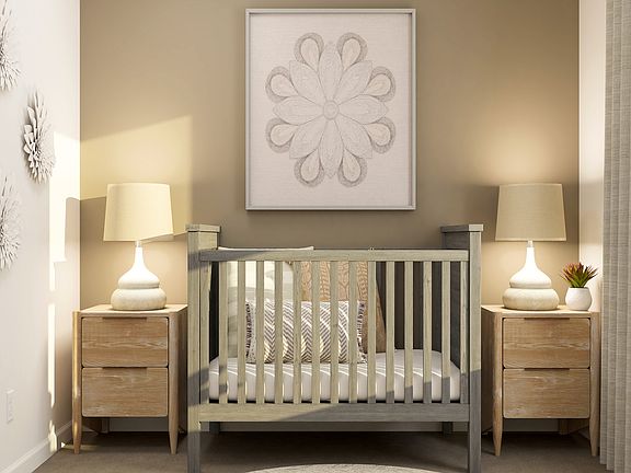 The secondary bedrooms are a great space for a nursery.