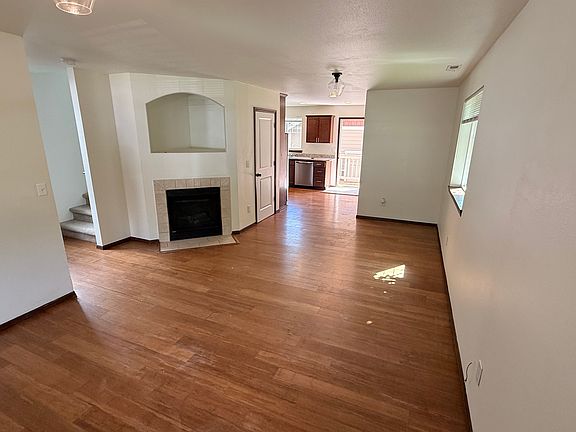 Living room with propane fireplace