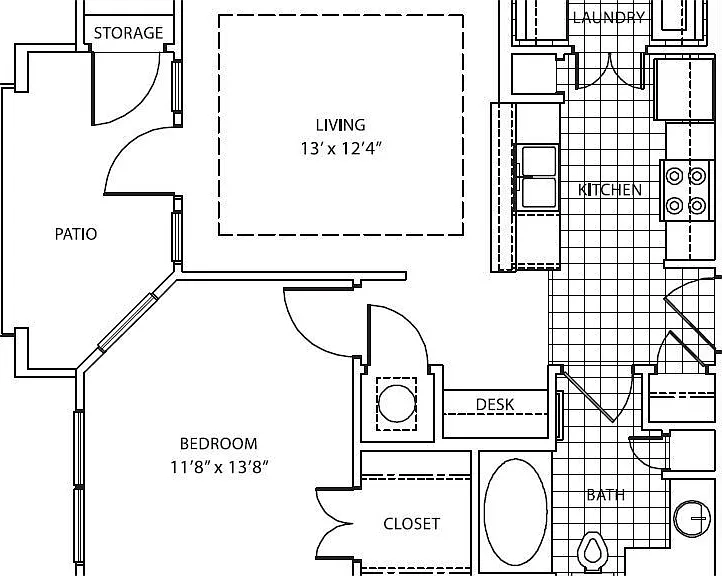 Avana Uptown - Plan 1 - 1 Beds - 1 Baths - 725 Sq. ft.