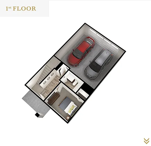 Floor plan Big Sky 2-Bed w/Unfinished Basement