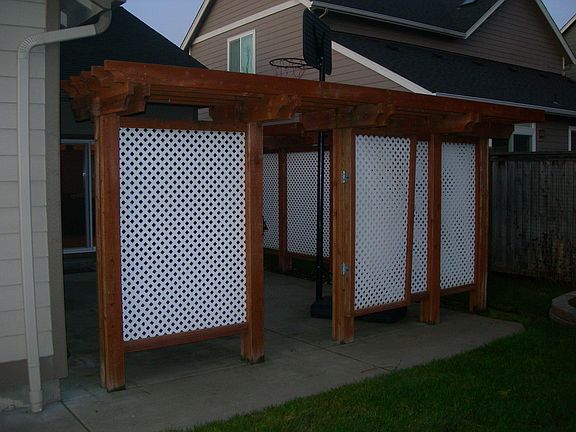 Private Patio with Lattice & Trellis