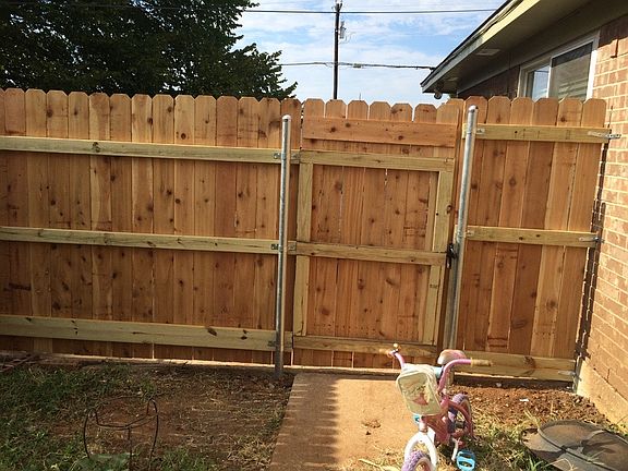 new fence from backyard