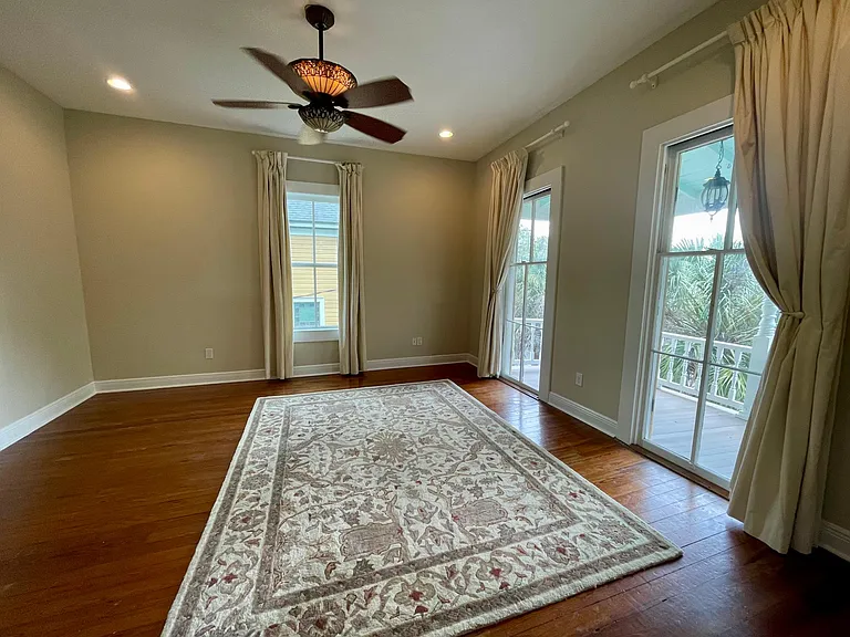 Front room with fireplace