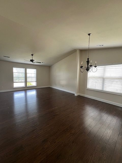 Spacious dining and living area.