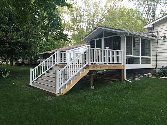 New 3 season room with deck