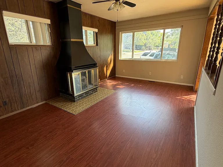 Bonus room with gas fireplace