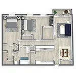 Floor plan 2x1L