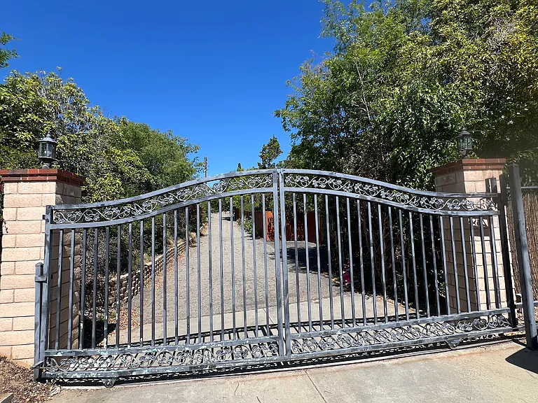 Electric private gate with code
