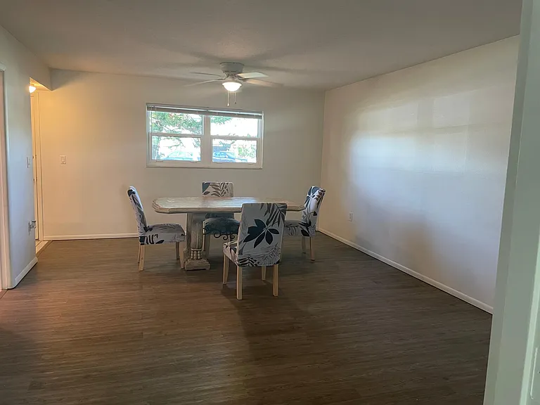 Living Room/ Dining Room (Furniture Not Included) View from hallway