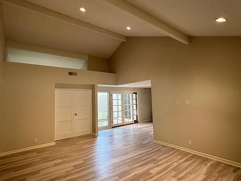 Living area with atrium in view