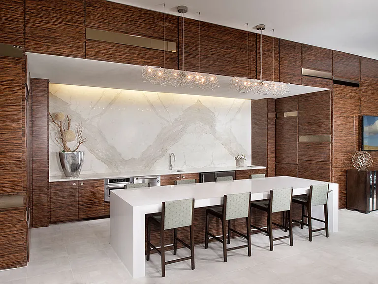 The clubhouse catering kitchen invites you to entertain friends and family