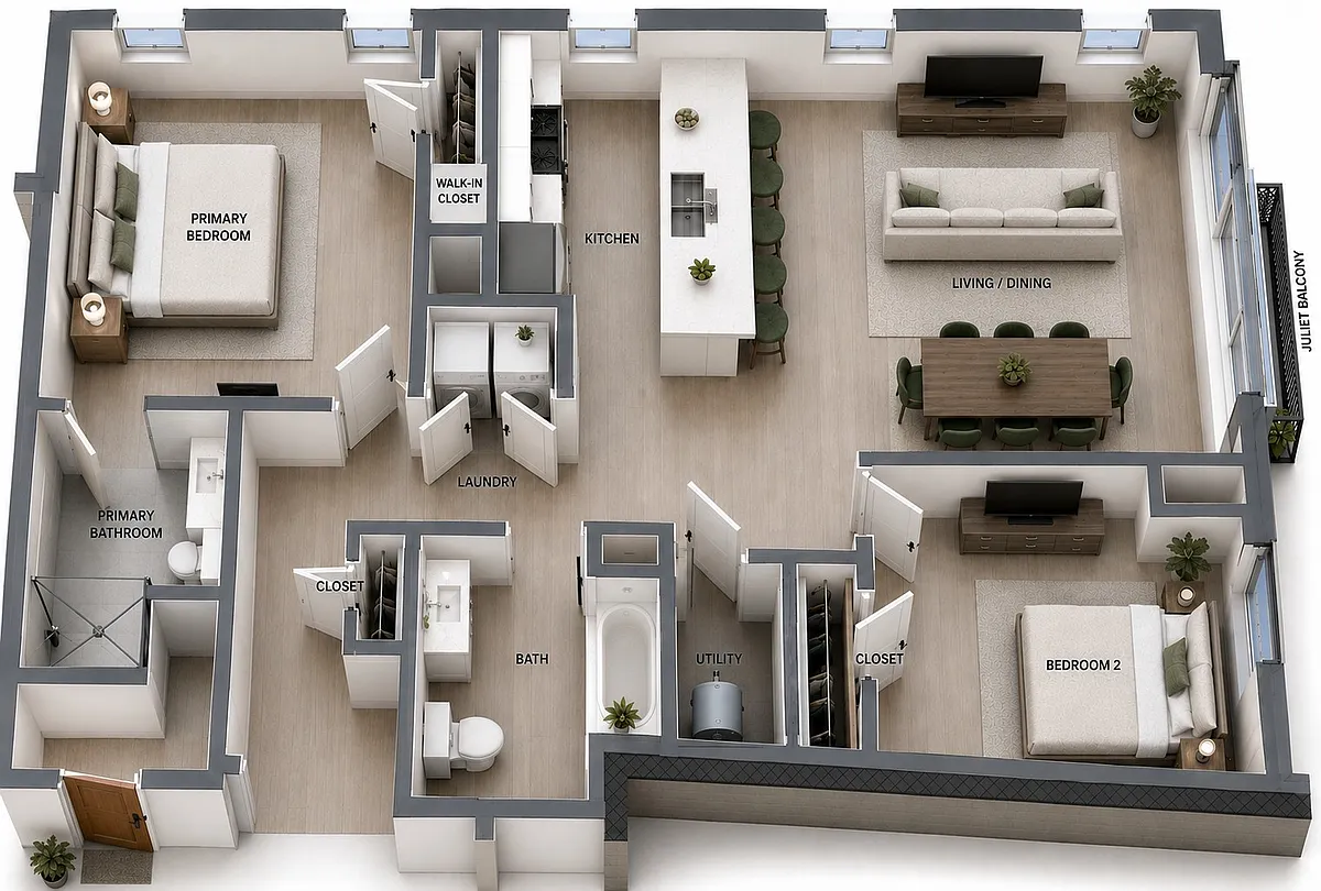 Floor plan 2C