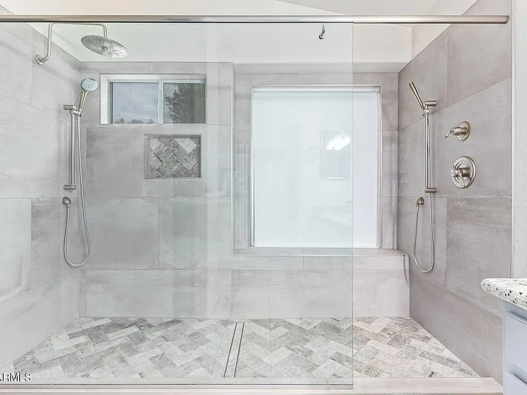 Massive walk in shower.