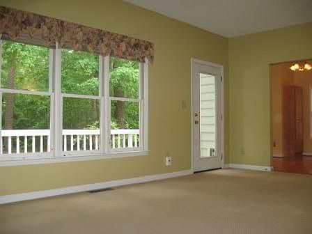 Living room with nice views.