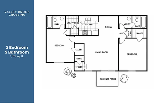 Floor plan 2X20