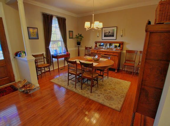 Formal Dining Room with Stunning Hardwoods