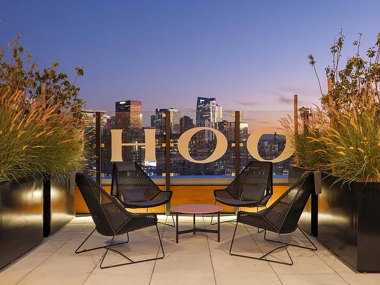 Take in breathtaking views from the rooftop, with a stunning city skyline as your backdrop.