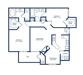 Floor plan 2 Bedroom