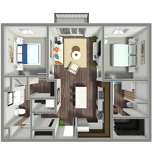 Floor plan Emerald- 1035 SF