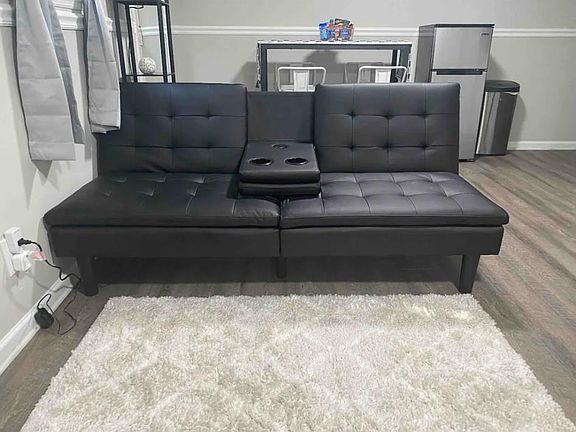 Sofa folds down to a bed