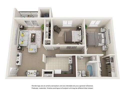 Floor plan 2 Bedroom A