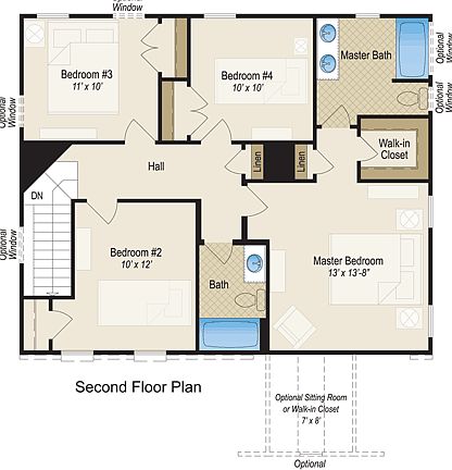The Berkleigh - Standard Second Floorplan