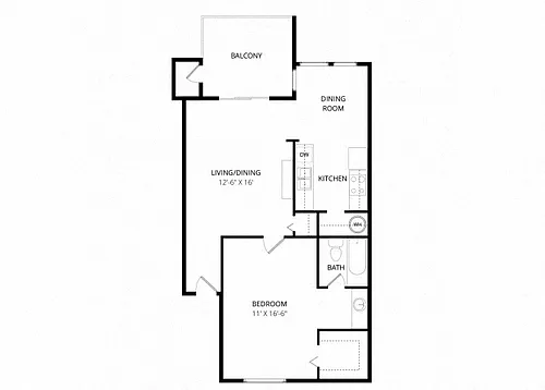 Floor plan 1X1