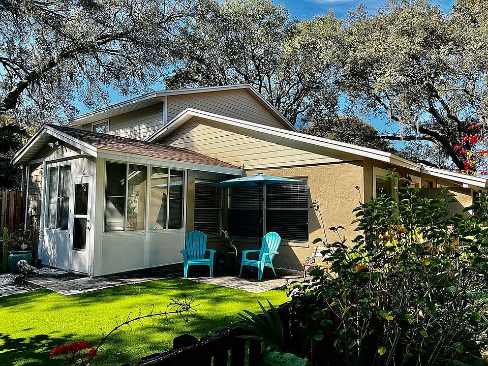 Back entrance w/private yard