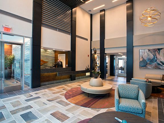 River Tides Dramatic Lobby with 24/7 Concierge Desk