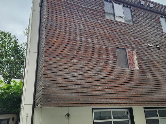 Front of the house. Faced away from the street giving privacy and quietness.