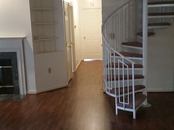 Spiral staircase leading to loft