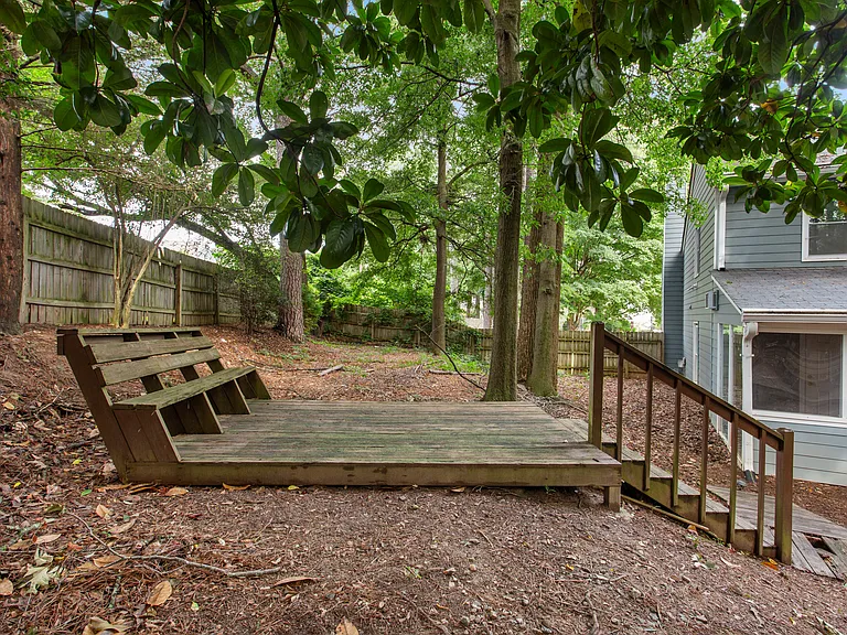 Giant Fenced backyard