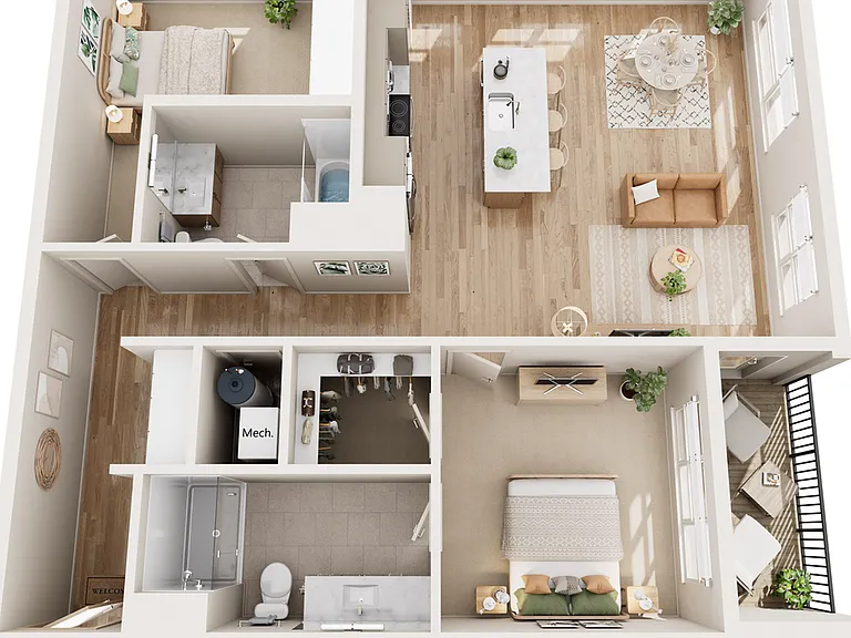 2 Bed 2 Bath | 1288 sq ft 2 Bed 2 Bath | 1288 sq ft