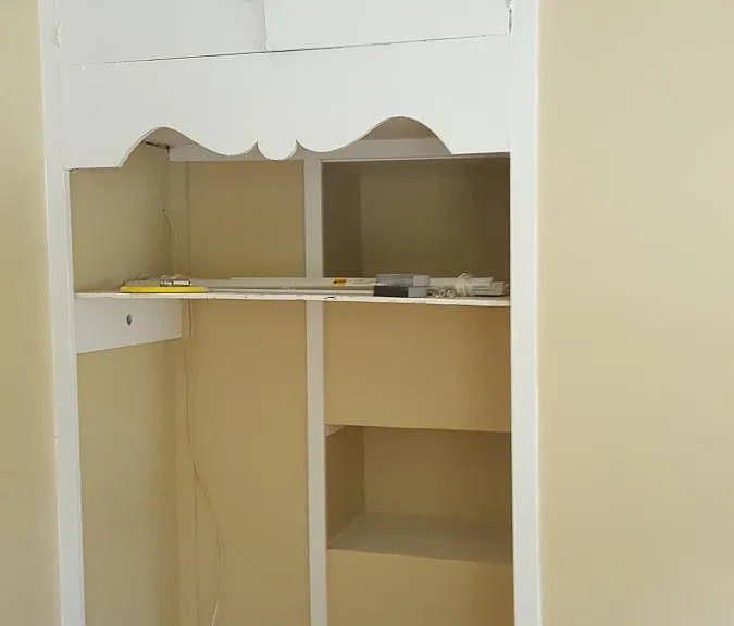 Closet, shelves, and cabinet