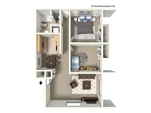 Floor plan 2x1B