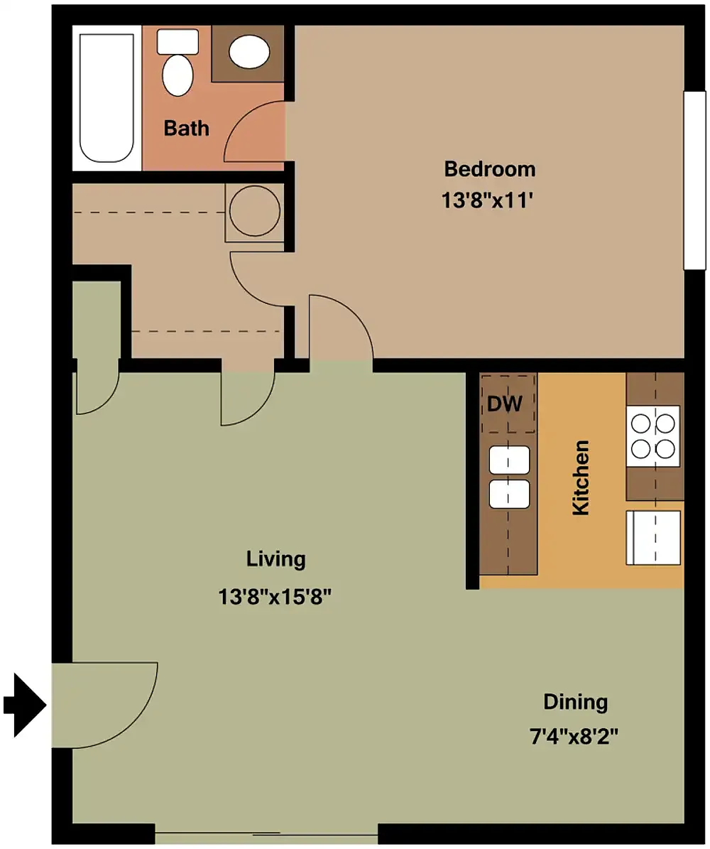 Floor plan 1X1